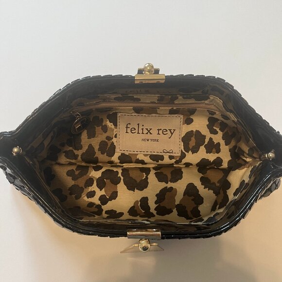 Felix Rey Black Metal Mesh Clutch Purse - Picture 3 of 6